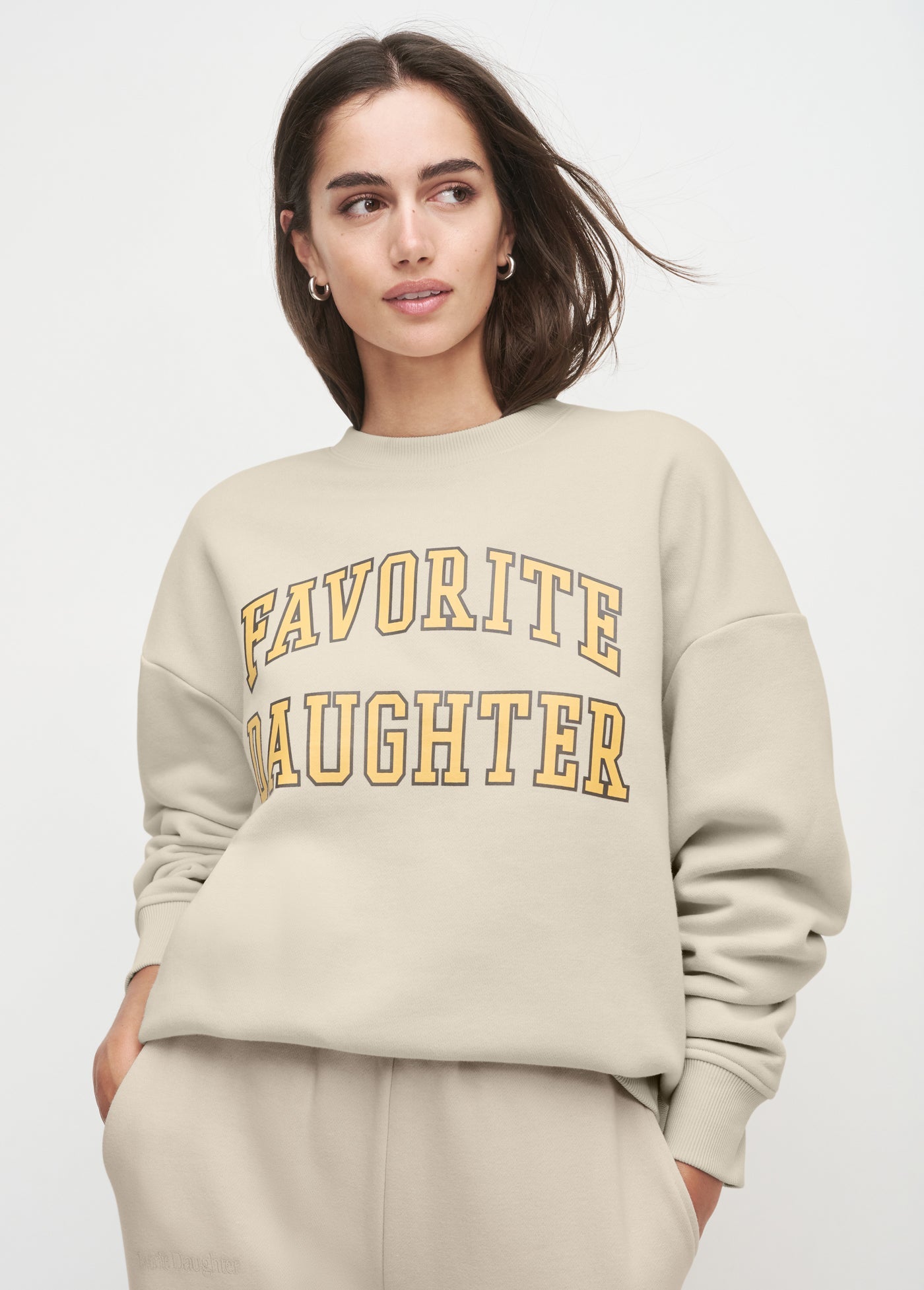 Favorite Daughter - The Collegiate Sweatshirt - Stone Dijon
