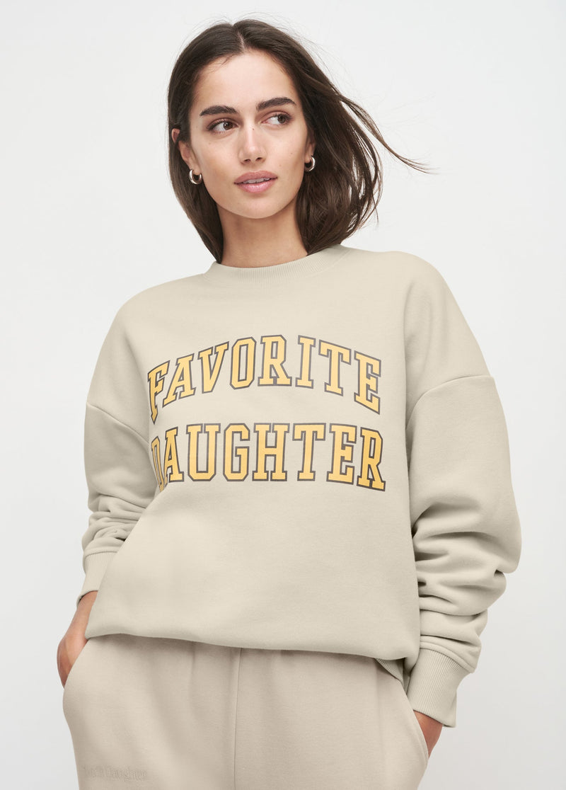 Favorite Daughter - The Collegiate Sweatshirt - Stone Dijon