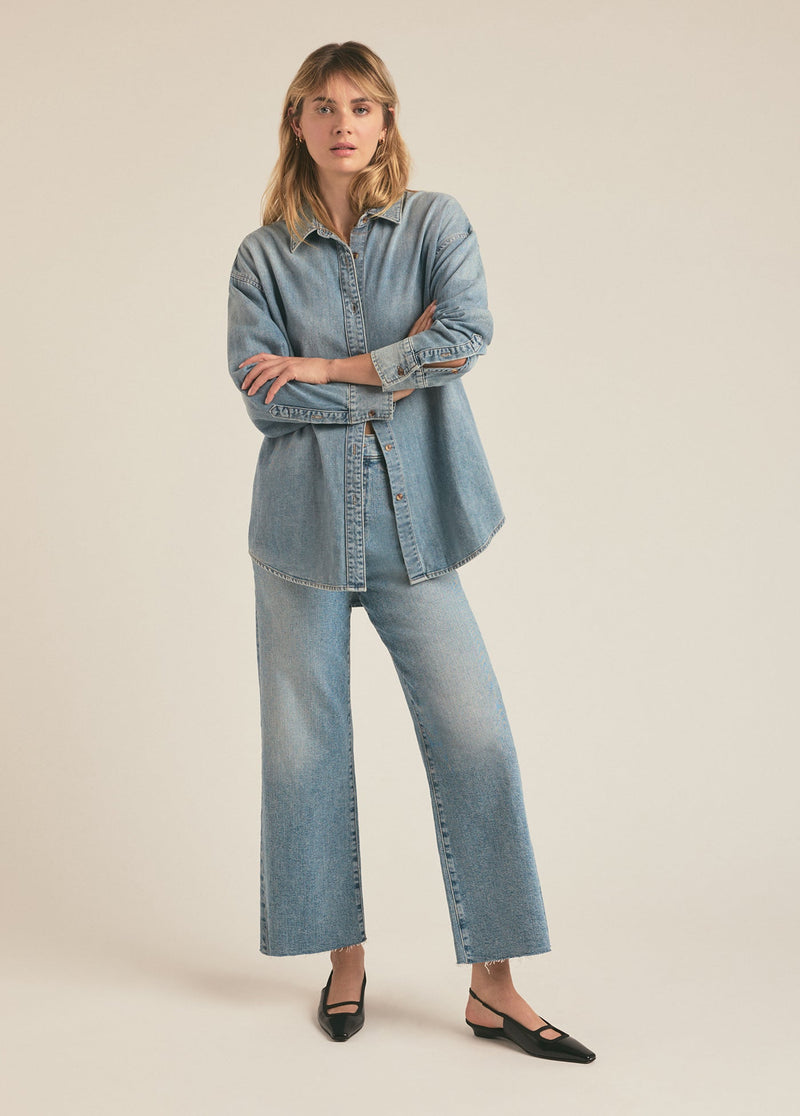 Favorite Daughter - The Mischa Super High Rise Wide Leg Ankle - Monterey