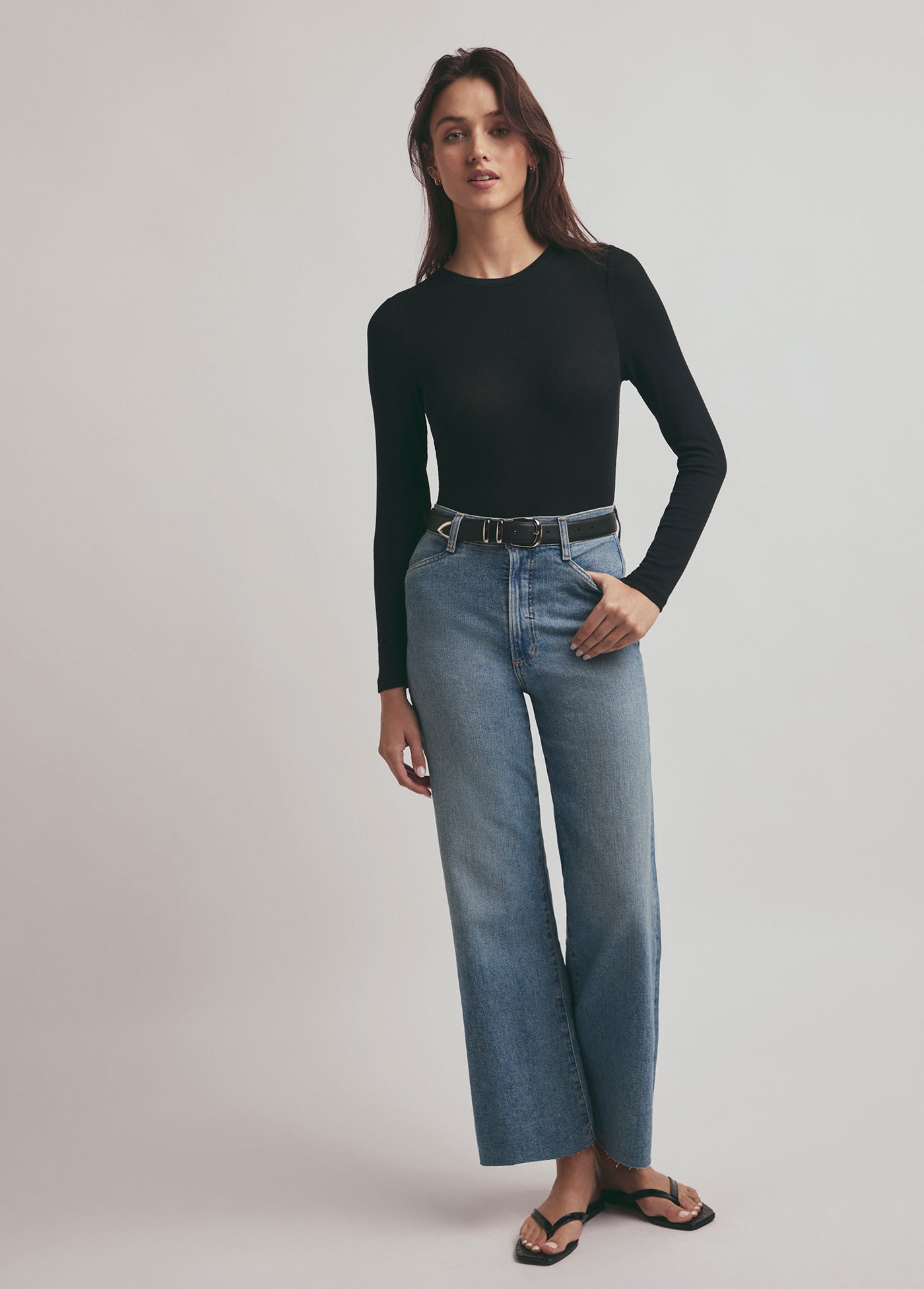 Favorite Daughter - The Mischa Super High Rise Wide Leg Ankle - Monterey