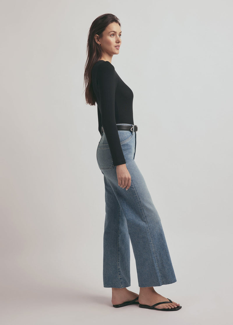 Favorite Daughter - The Mischa Super High Rise Wide Leg Ankle - Monterey