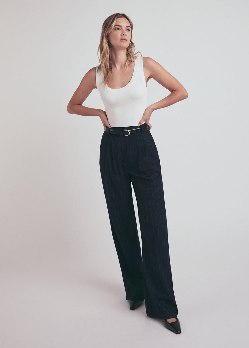 Favorite Daughter - The Favorite Pant - Navy Pinstripe