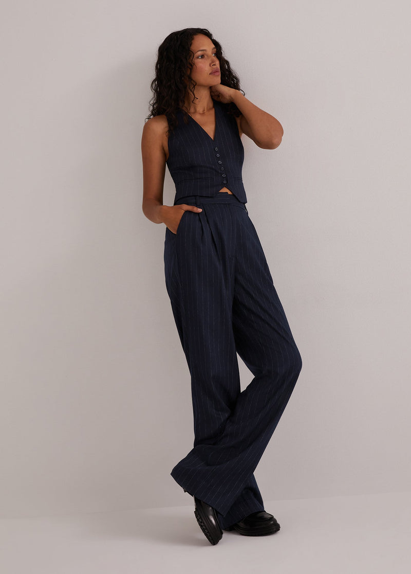 Favorite Daughter - The Favorite Pant - Navy Pinstripe