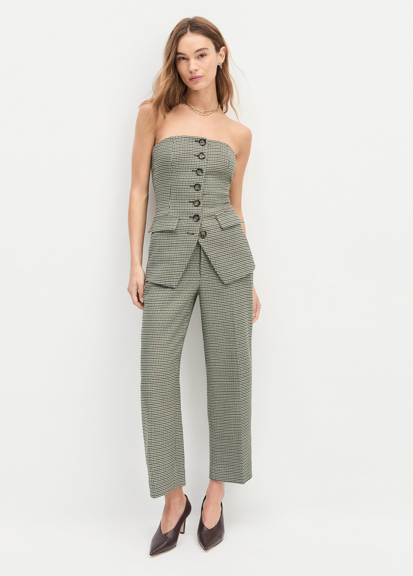 Favorite Daughter - The Cropped Fiona Pant - Cheshire Houndstooth