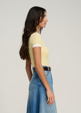 Favorite Daughter - The Foundation Tee - Golden White Stripe
