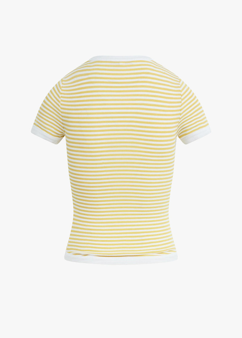 Favorite Daughter - The Foundation Tee - Golden White Stripe