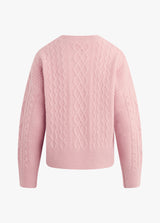 Favorite Daughter - The Oversized Cable Sweater - Whimsical Rose