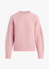 Favorite Daughter - The Oversized Cable Sweater - Whimsical Rose