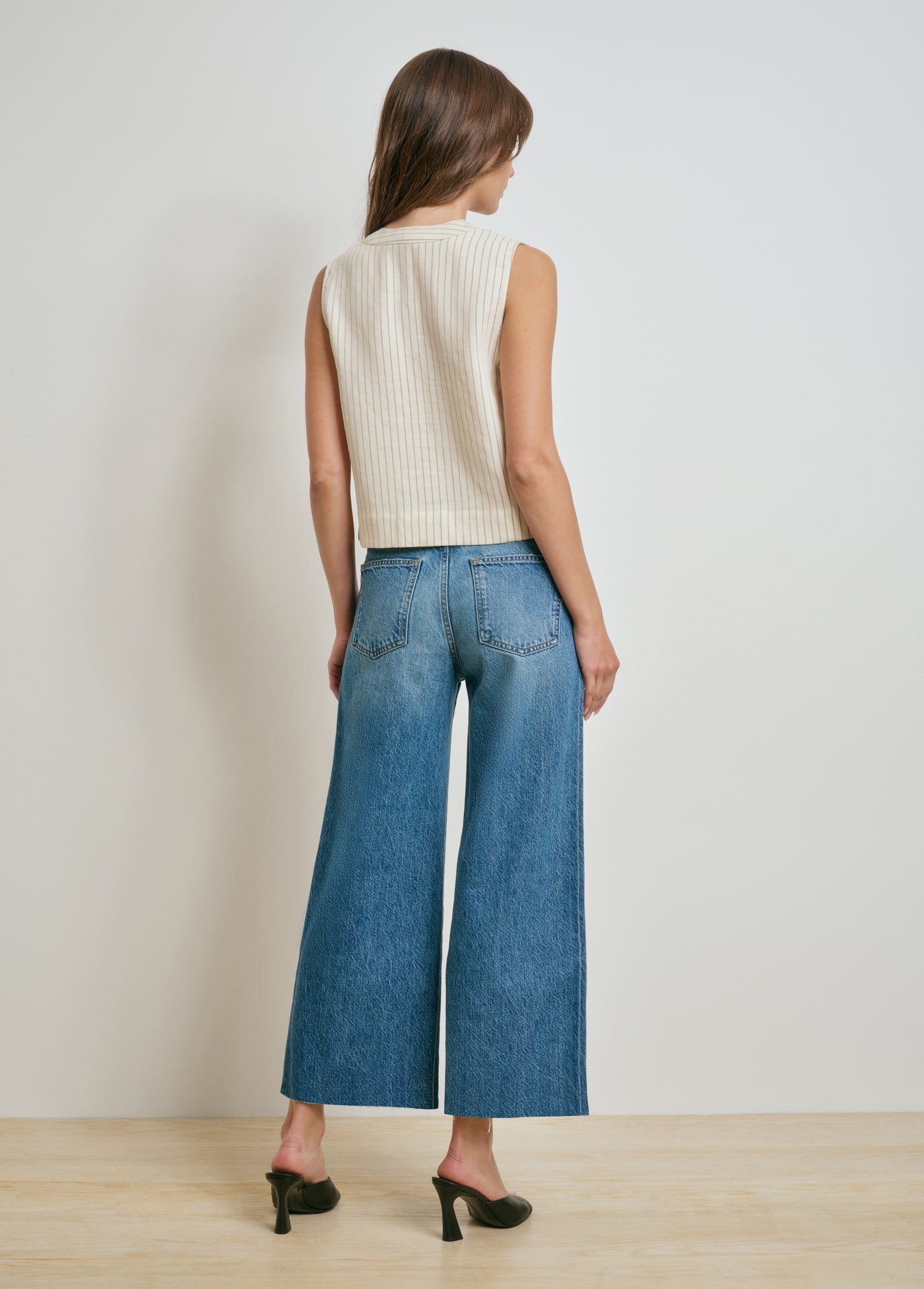 The Masha Super High Rise Wide Leg Crop - Cortez