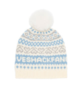 LoveShackFancy - Sanibel Wool Fair Isle Beanie - Winter Haze