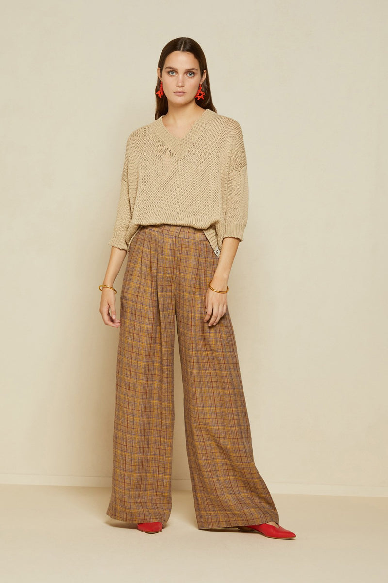 Ottod'Ame - Fretworked V-Neck Sweater