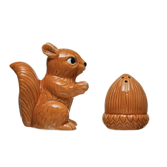 Squirrel and Acorn Salt and Pepper Shakers