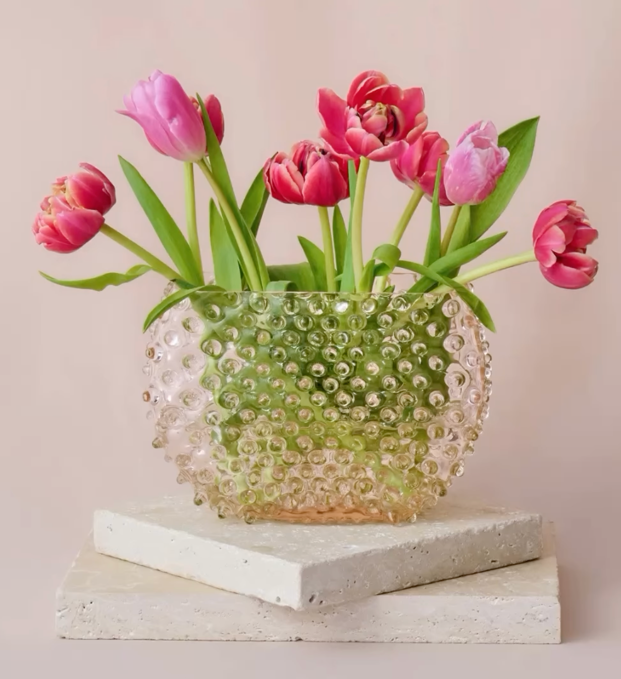 Hobnail Vase - Optic - Petal Pink