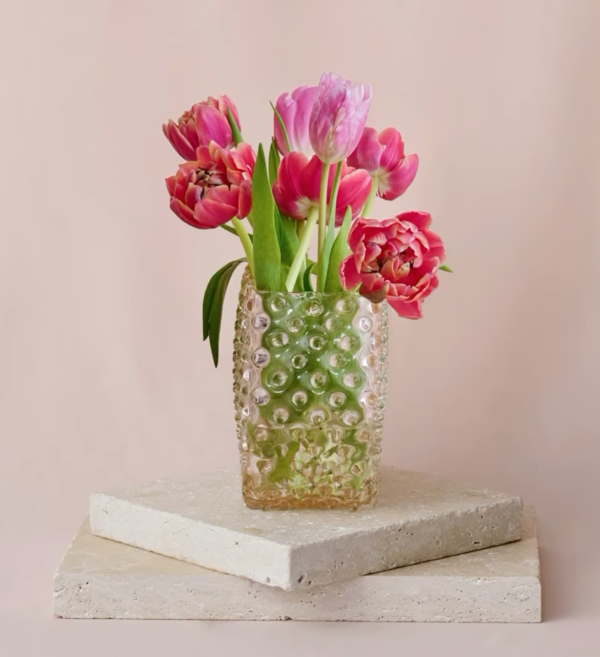 Hobnail Vase - Optic - Petal Pink