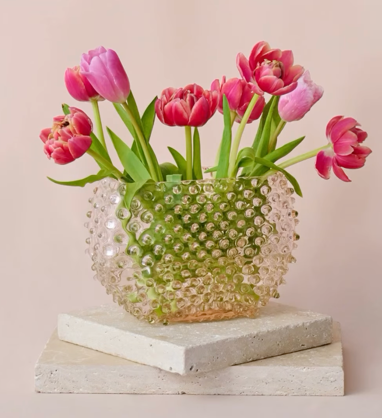 Hobnail Vase - Optic - Petal Pink