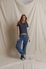 Harley Cotton Short Sleeve Boxy Crew Tee - Turbulence