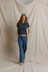 Harley Cotton Short Sleeve Boxy Crew Tee - Turbulence