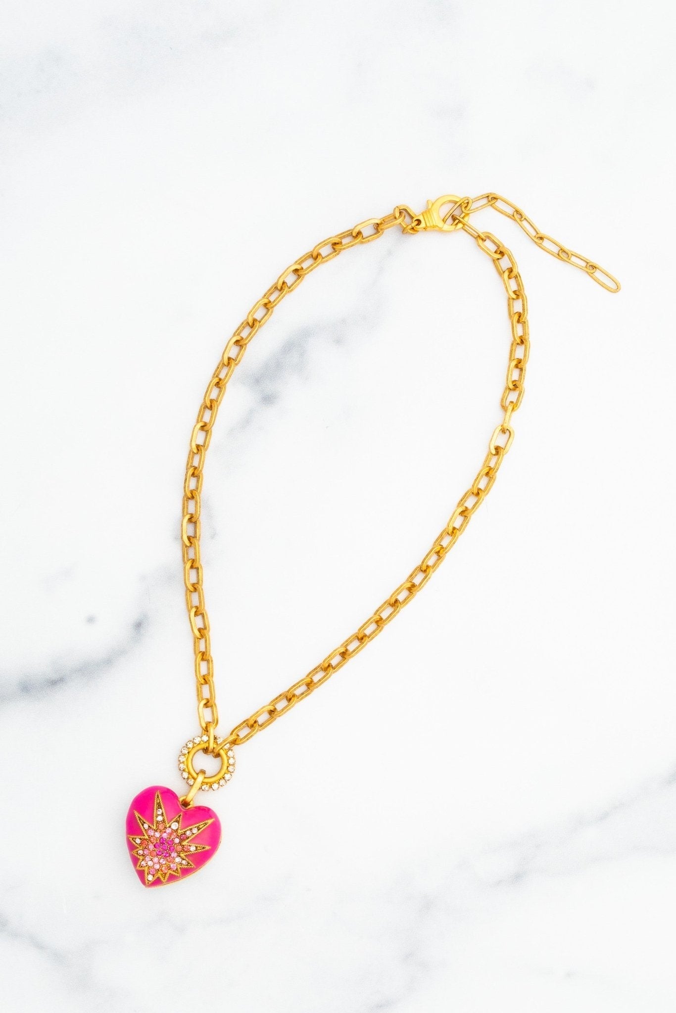 Elizabeth Cole Jewelry - Heart of Tefiti Necklace, Pink