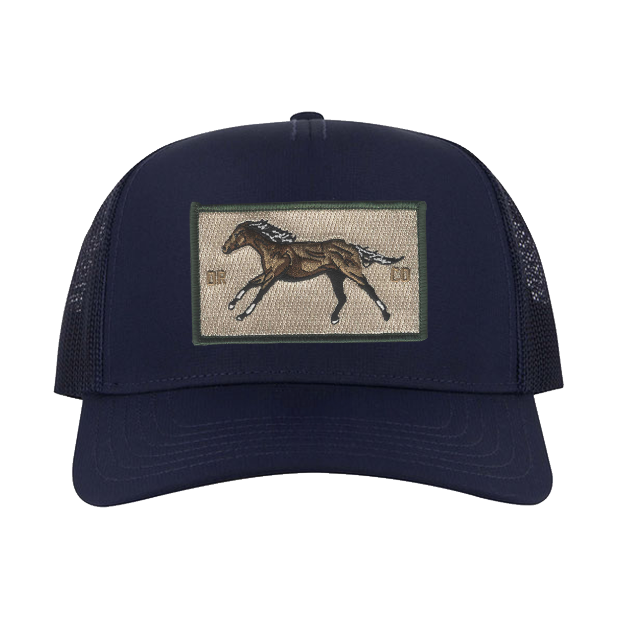 Horse 5 Panel Trucker Navy