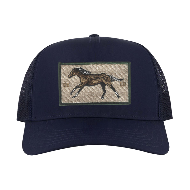 Horse 5 Panel Trucker Navy