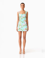 Elliatt - Emmeline Square Neck Mini Dress - Mint Green