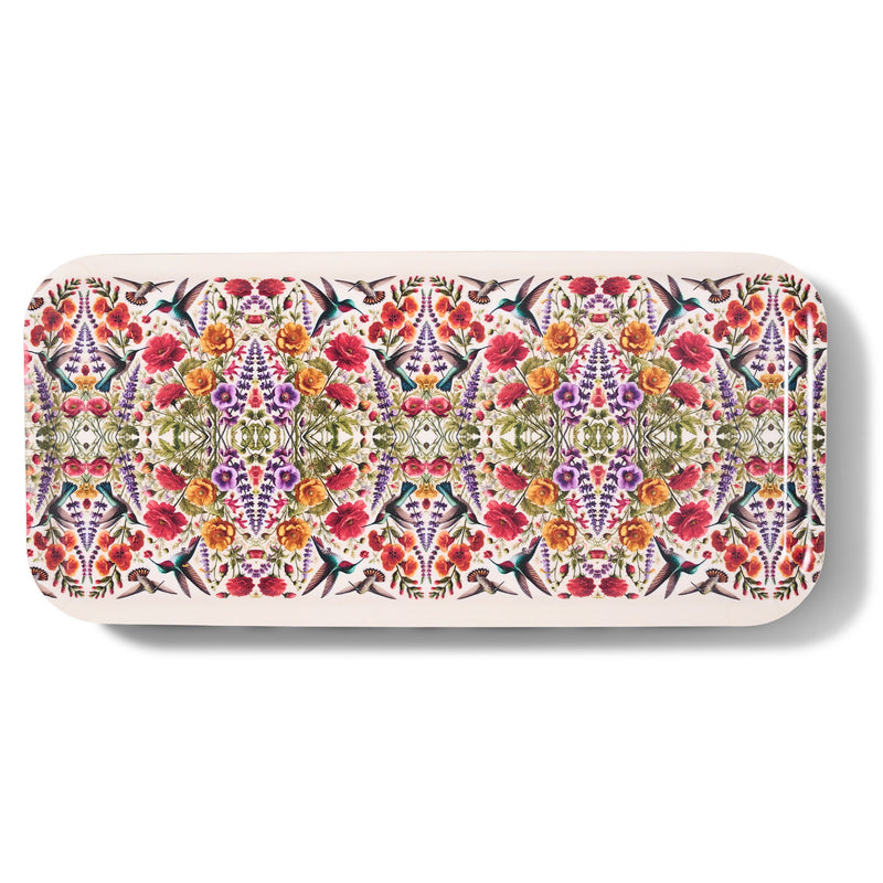 Hummingbirds Narrow Birchwood Small Decorative Tray