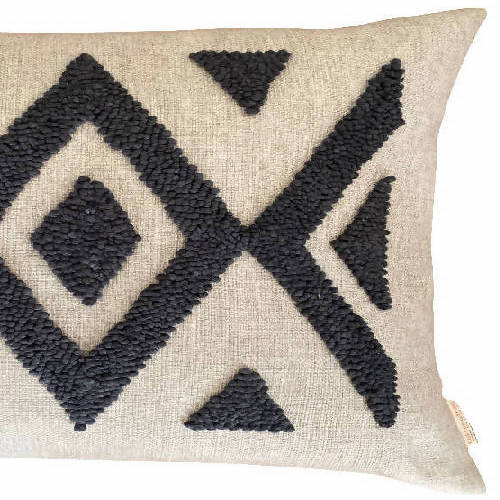 Punch Needle Ndebele Pillow - Pattern 2