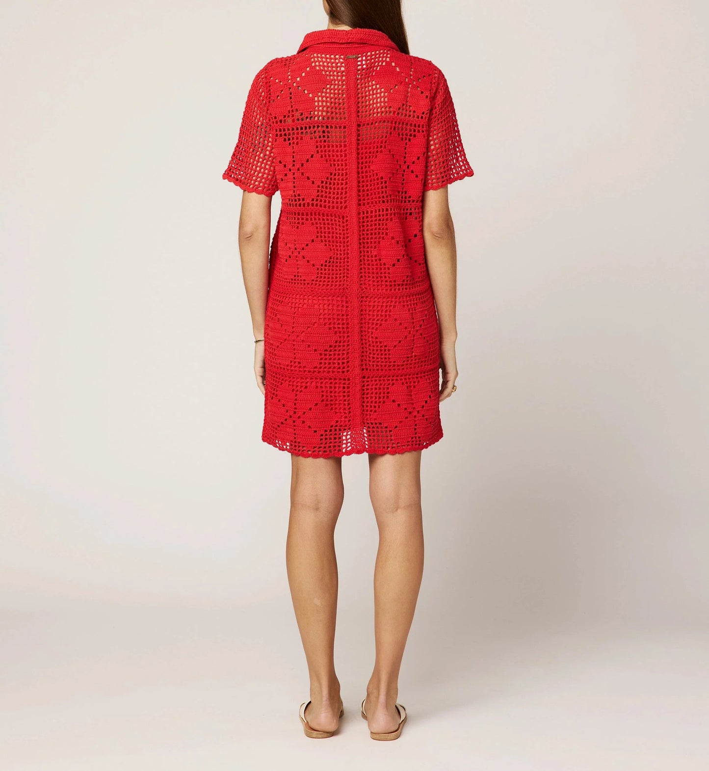 Cleobella - Ileanna Crochet Mini Dress - Poppy Red