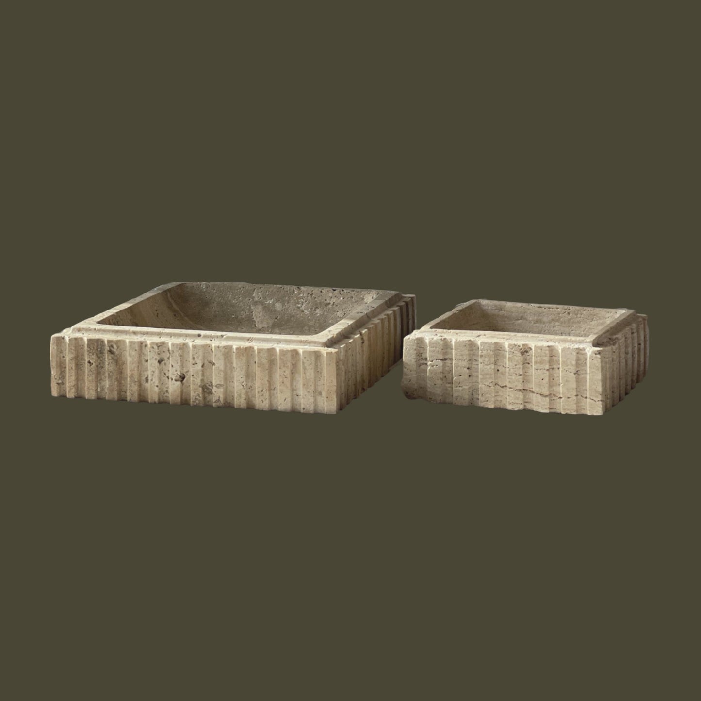 Athens Catch in Travertine, Large
