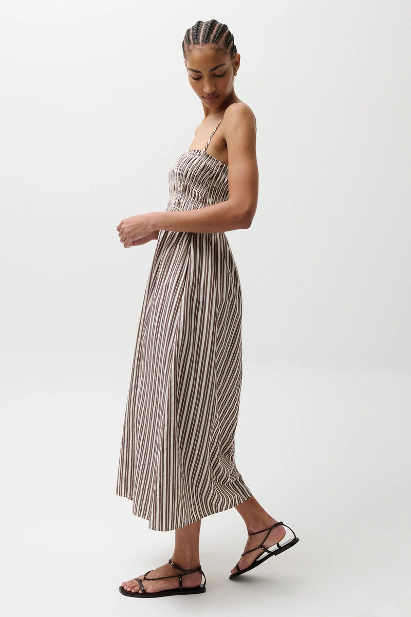 Pistola - Bianca Shirred Bodice Dress - Java Stripe