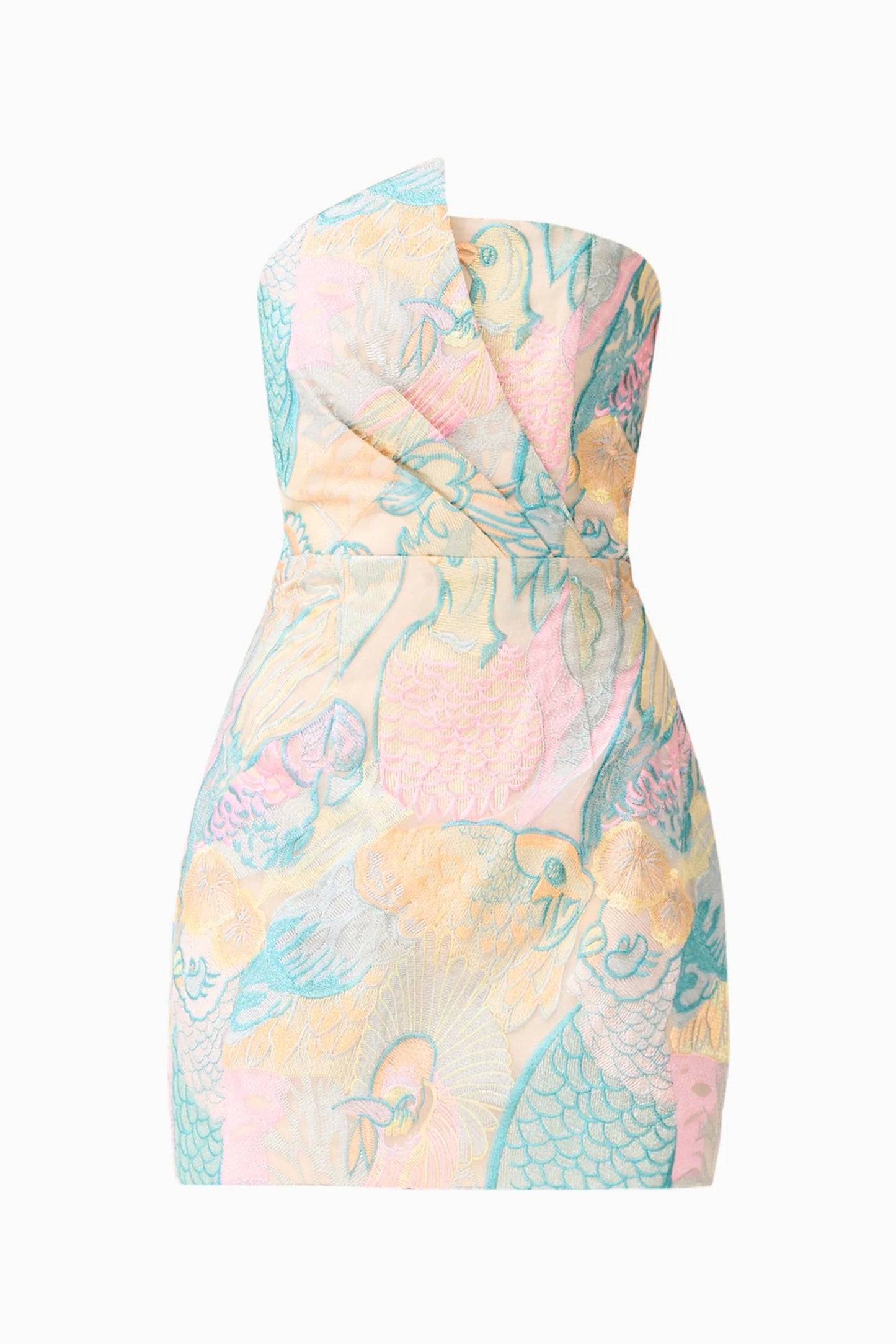 Elliatt - Taliah Asymmetrical Mini Dress - Blue Multi