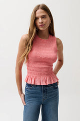 Pistola - Phoebe Smocked Tank - Coral Rose