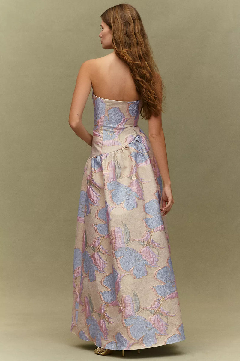 Elliatt - Marlene Asymmetrical Gown - Gold Multi