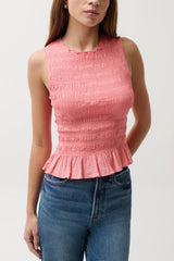 Pistola - Phoebe Smocked Tank - Coral Rose
