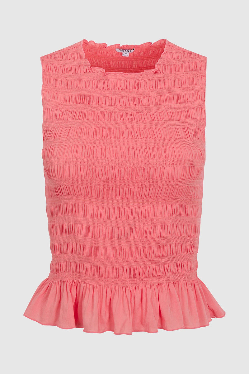 Pistola - Phoebe Smocked Tank - Coral Rose