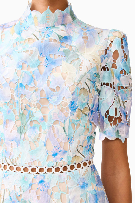 elliatt blue dress Kalissa A-Line Mini Dress - Blue Floral - M