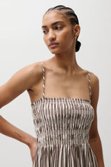 Pistola - Bianca Shirred Bodice Dress - Java Stripe