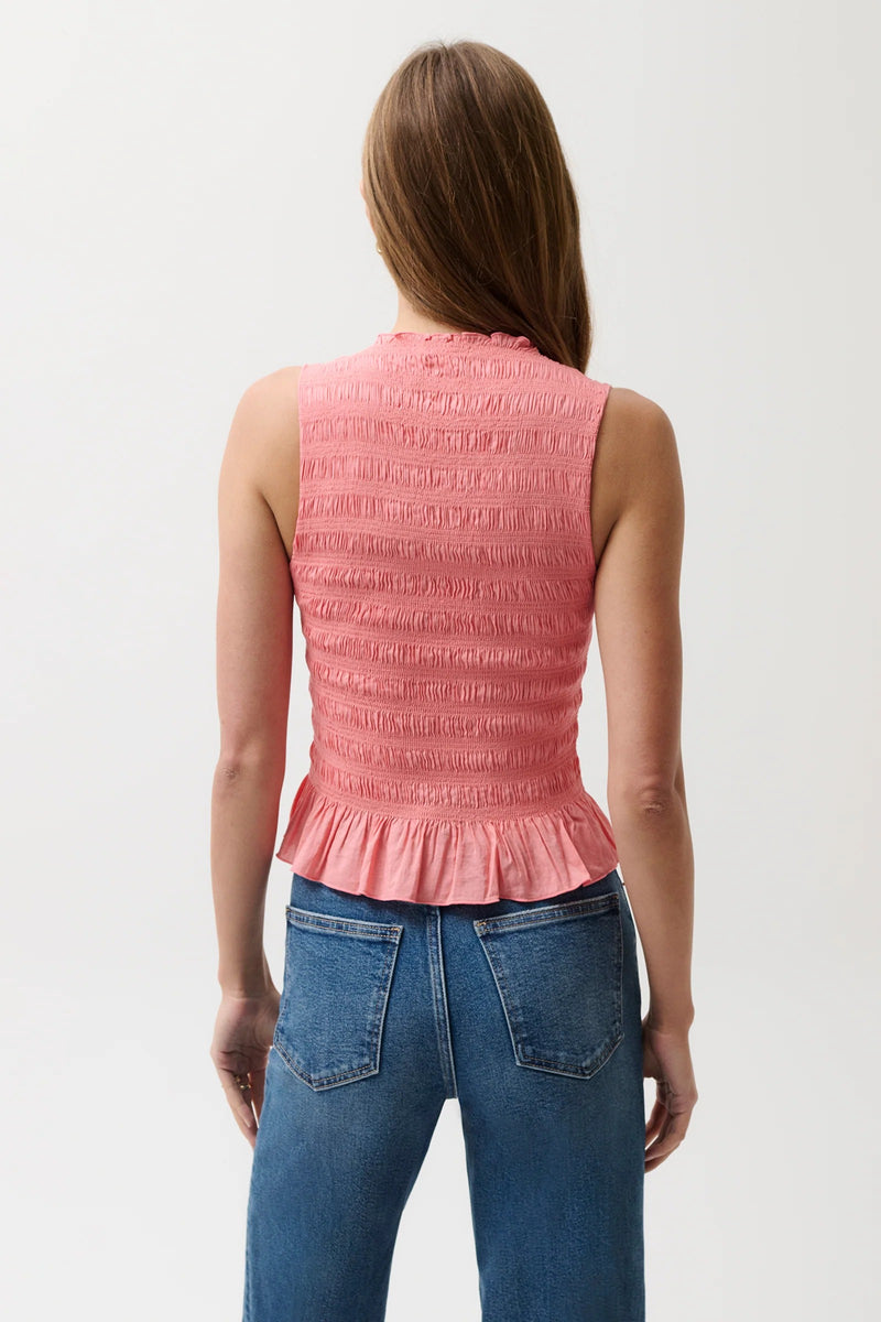 Pistola - Phoebe Smocked Tank - Coral Rose