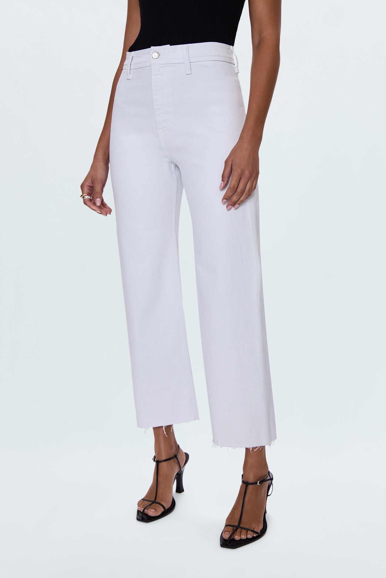 Pistola - Penny Crop High Rise Wide Leg Crop - Blizzard