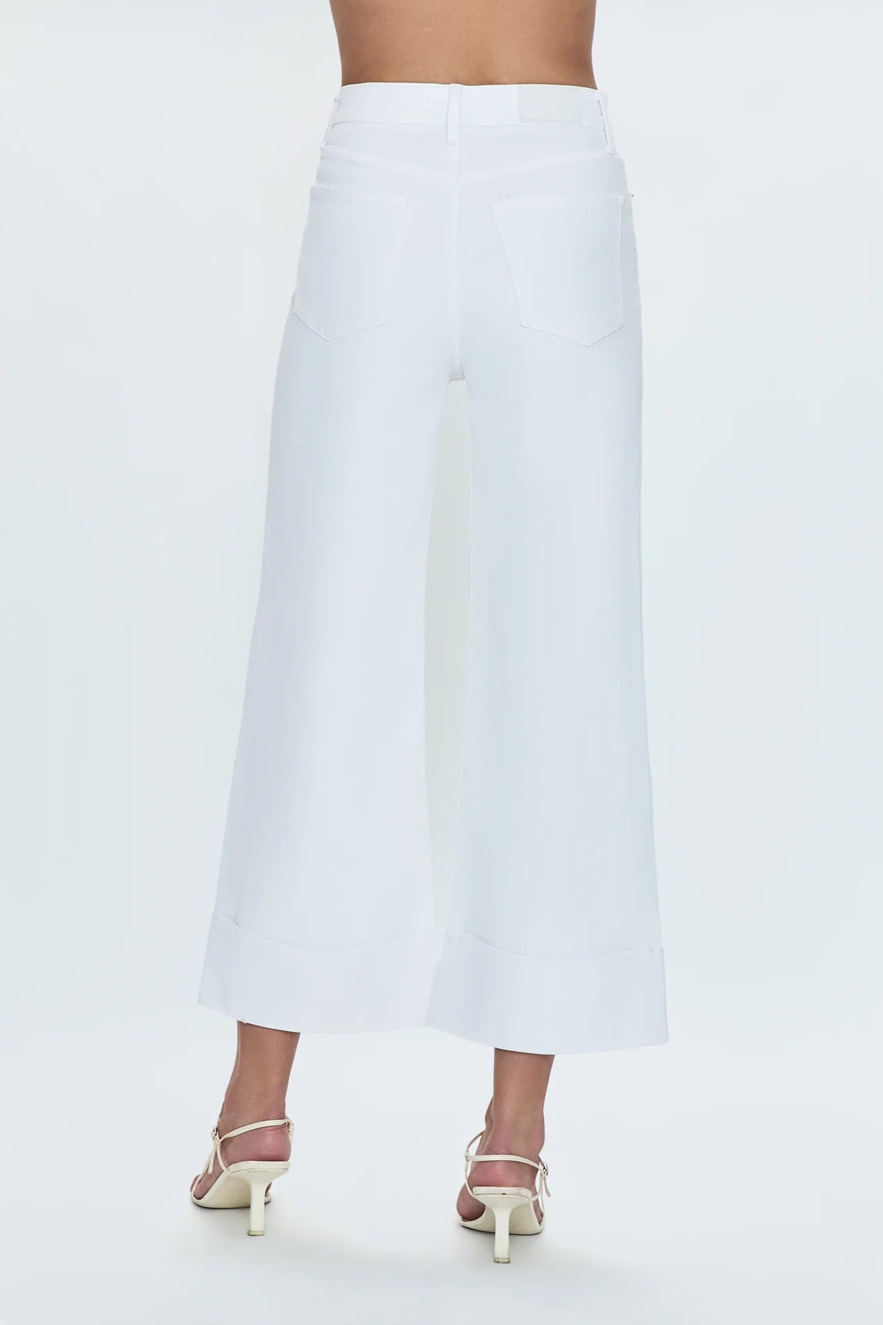 Pistola - Lana Cuffed Crop High Rise Ultra Wide Leg - Vivid White