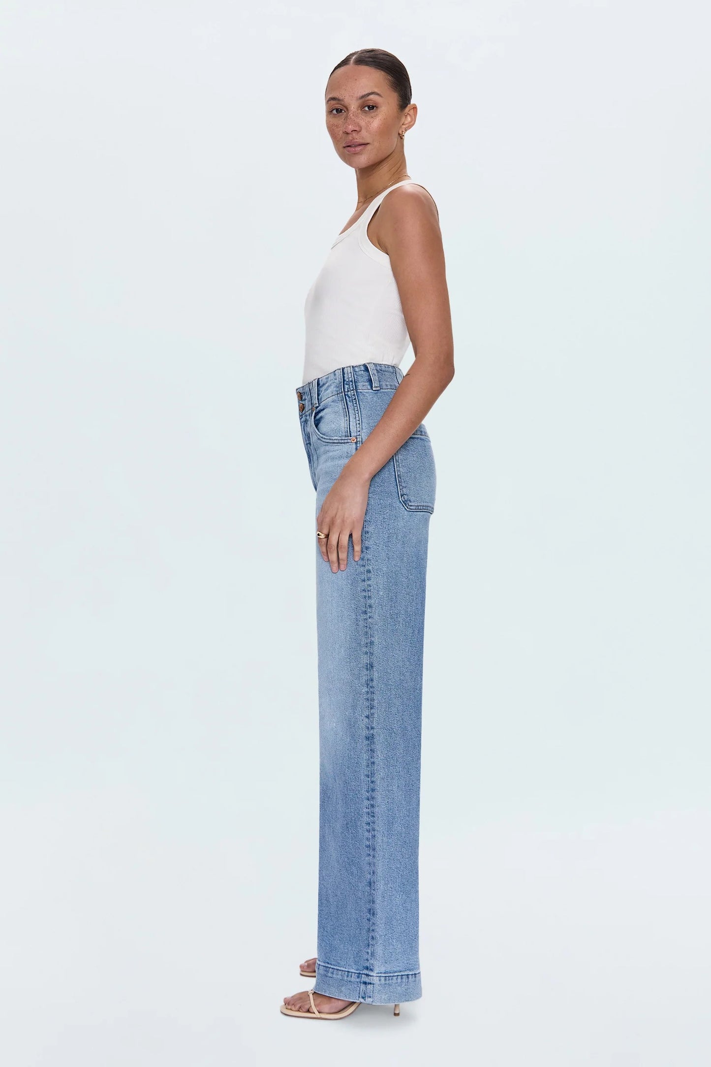 Pistola - Lana Double Button High Rise Ultra Wide Leg - Terrace
