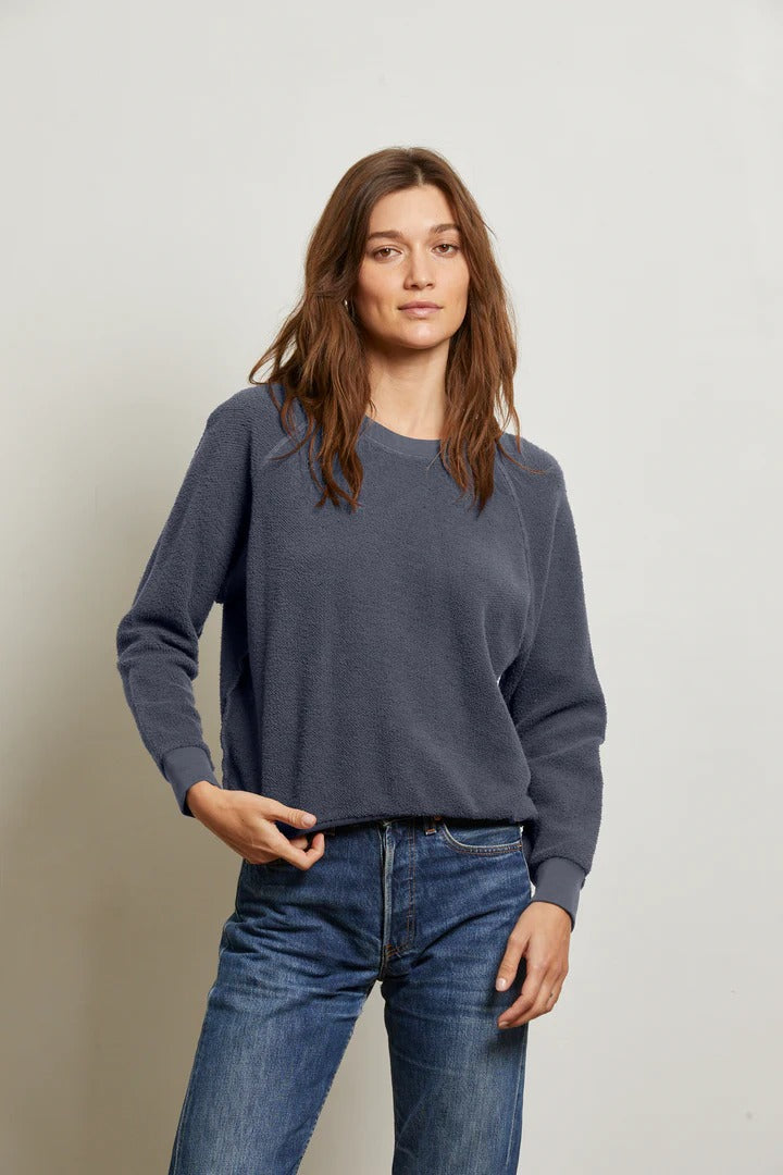 PerfectWhiteTee - Ziggy Reverse Fleece Crew Sweatshirt - Night