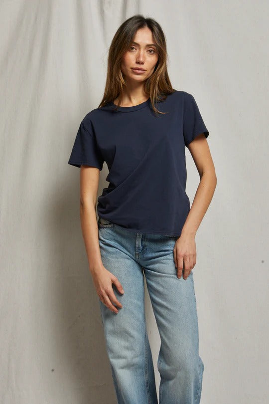 PerfectWhiteTee - Harley Boxy Crew Tee - Navy
