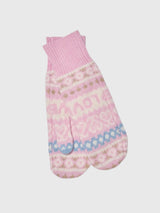 LoveShackFancy - Marnella Wool Fair Isle Mittens - Peach Dream