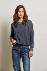 PerfectWhiteTee - Ziggy Reverse Fleece Crew Sweatshirt - Night
