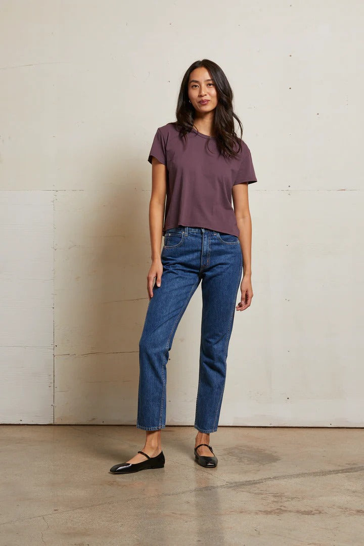 PerfectWhiteTee - Harley Boxy Crew Tee - Plum
