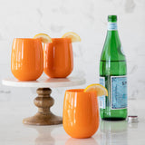 Unbreakable Stemless Wine Glass - Orange