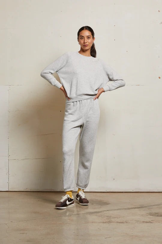 PerfectWhiteTee - Stevie Fleece Easy Sweatpants - Ash