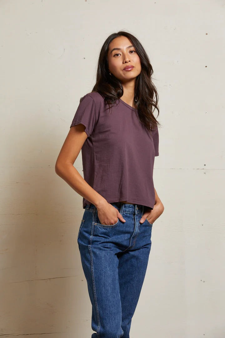 PerfectWhiteTee - Harley Boxy Crew Tee - Plum
