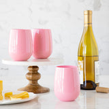 Unbreakable Stemless Wine Glass - Pink